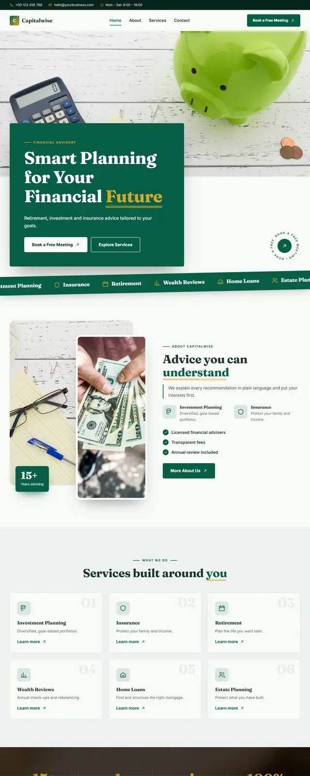 Capitalwise – Financial Advisory sample website