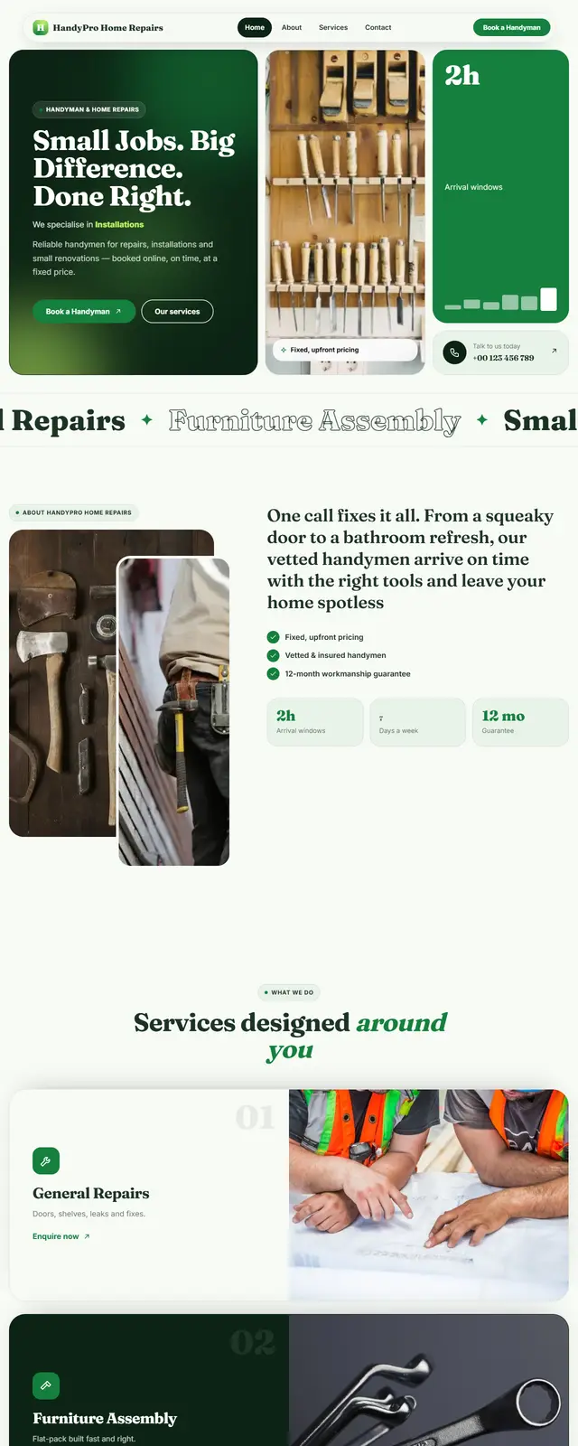 HandyPro Home Repairs – Handyman & Home Repairs sample website