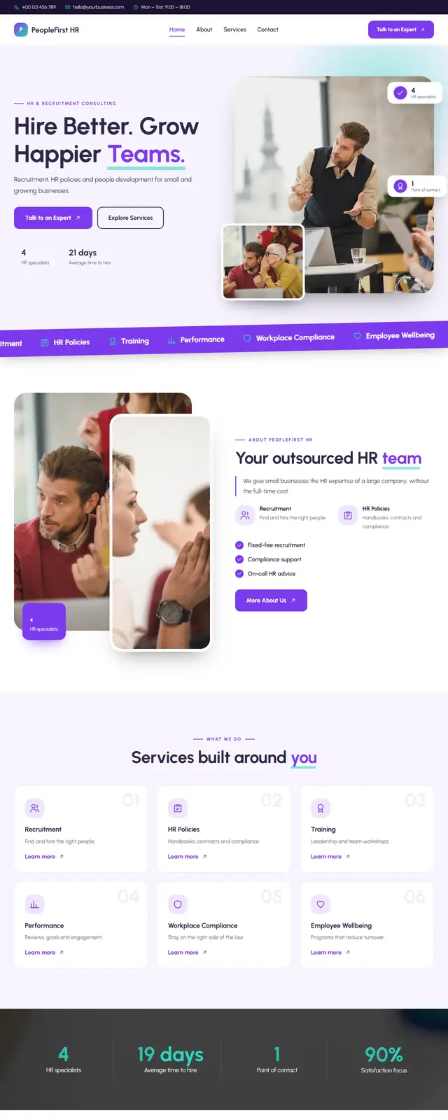 PeopleFirst HR – HR & Recruitment Consulting sample website