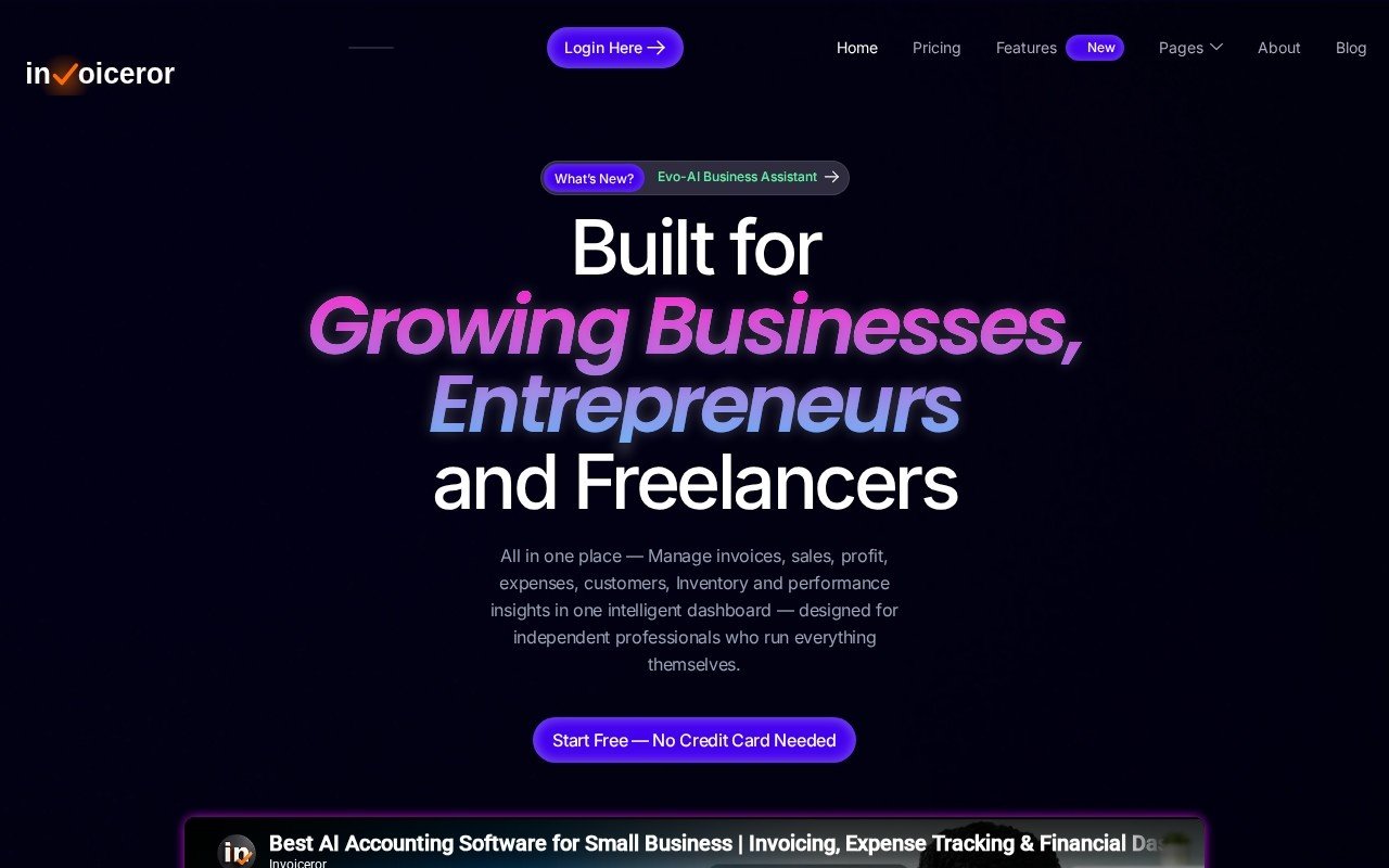 Website shown on a laptop